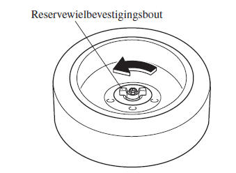 Verwijderen van het reservewiel