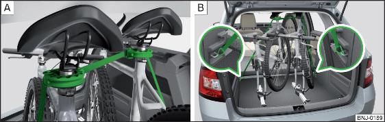 Stabiliteit van de fietsen waarborgen met een riem