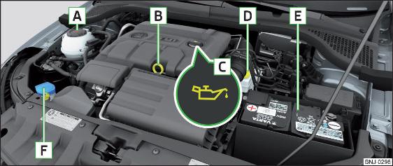 Overzichtvoorbeeld van de motorruimte