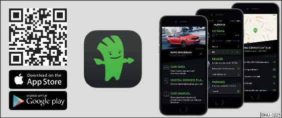 De MyŠKODA App applicatie is beschikbaar voor apparaten met
