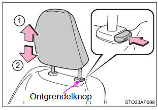 Afstellen van de hoofdsteunen